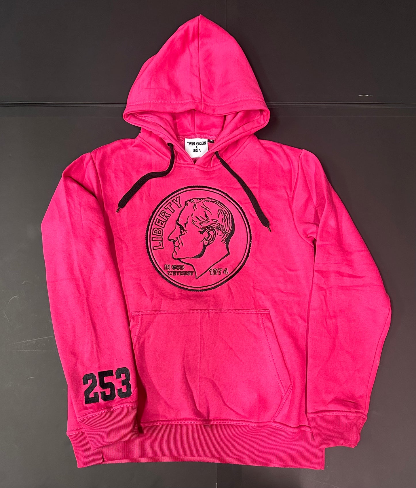 TV x Drea Collab - Deuce Nickle Tre - 253 Dime Men's Fleece Hoodie PINK