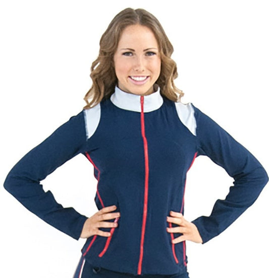 Red White and Blue Women's Yoga Track Jacket
