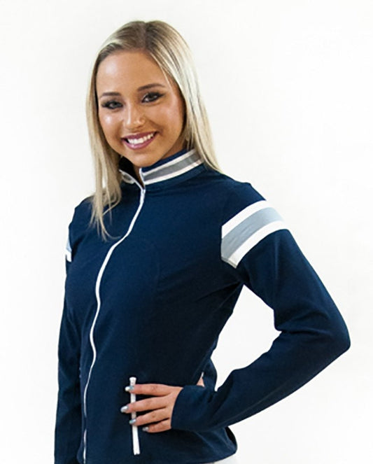 Star Girl Women's Yoga Track Jacket Navy Blue