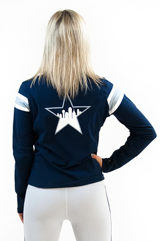Star Girl Women's Yoga Track Jacket Navy Blue