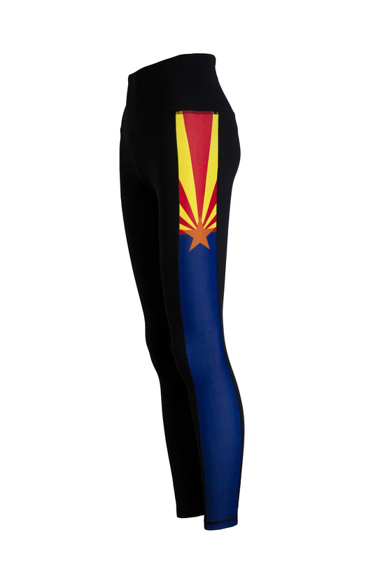 Arizona State Flag Women's Full Length Yoga Pant Leggings