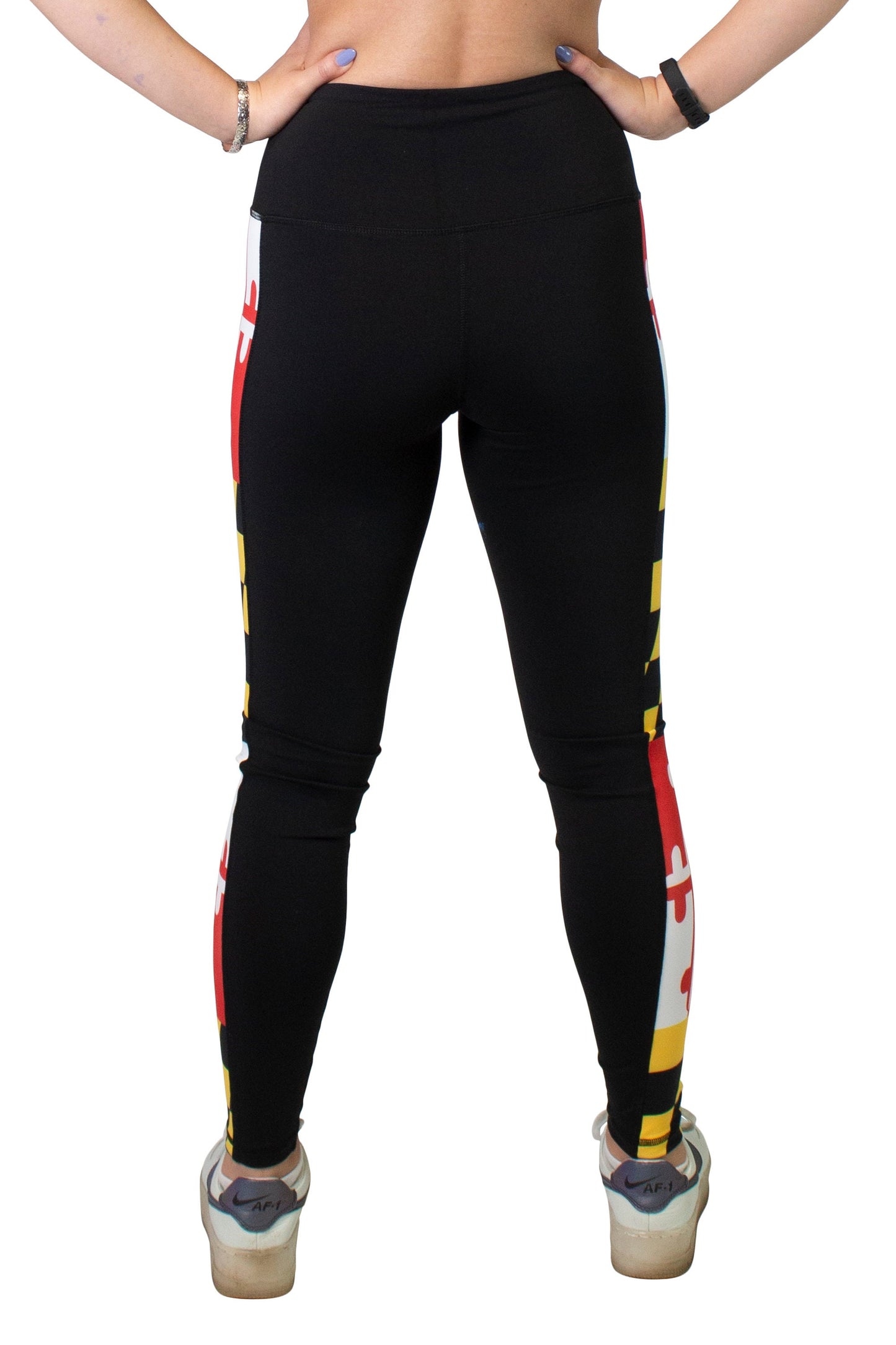 Maryland Flag Women's Full Length Yoga Pant Leggings