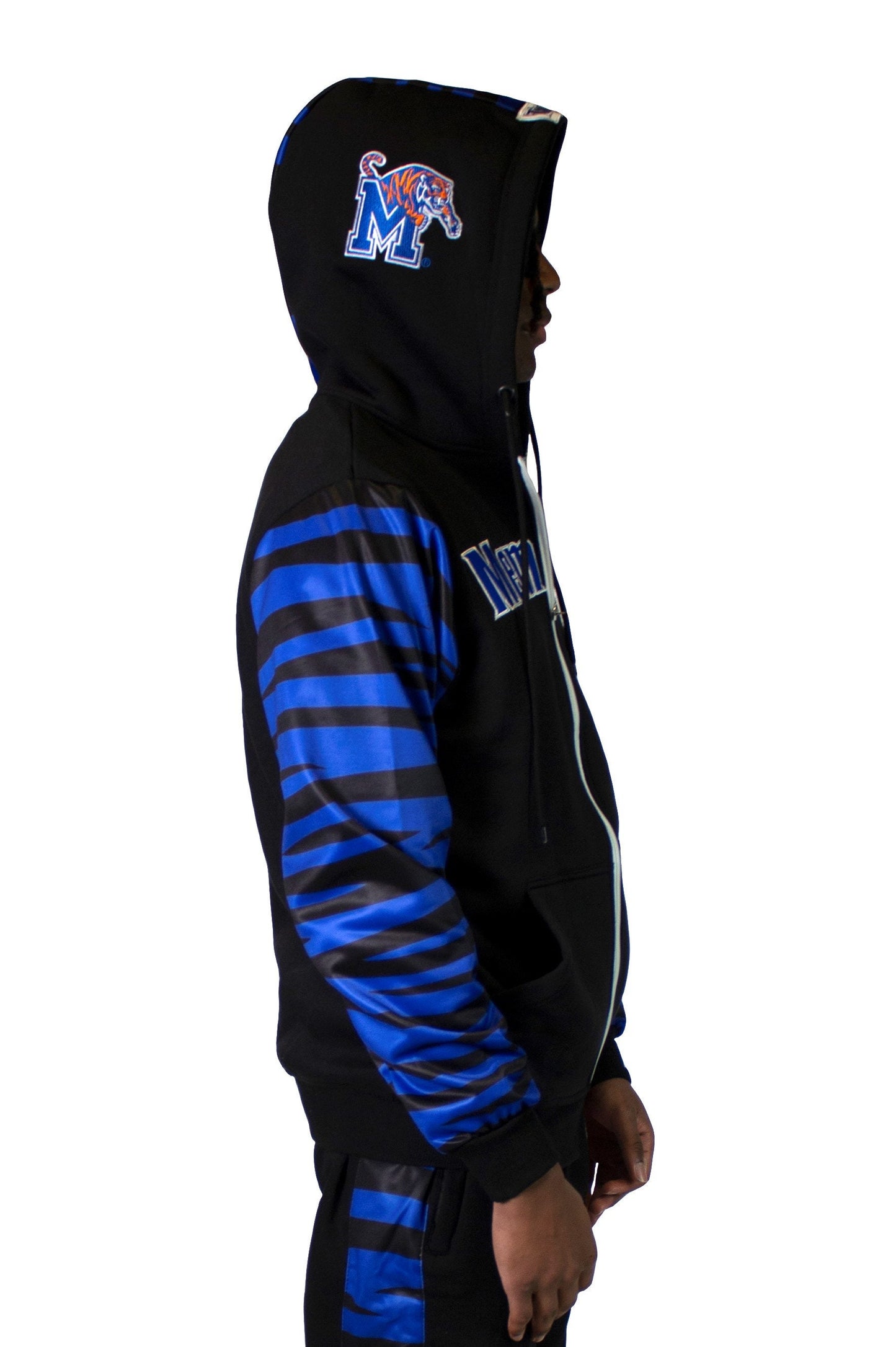 Memphis Tigers Men's Fleece Full Zip-Up Hoodie