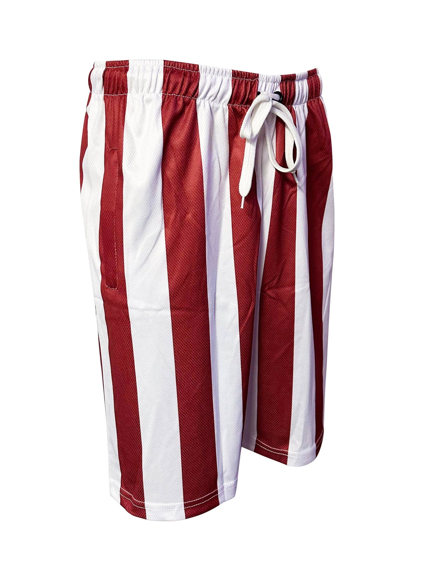 Candy Cane Striped Men's Mesh Shorts