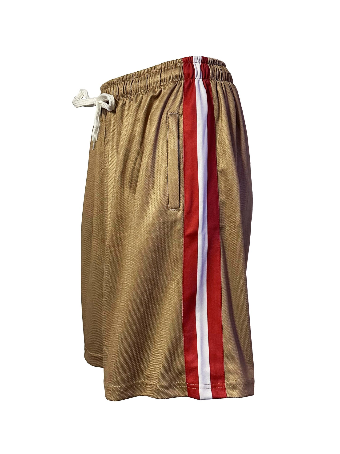 Triple Threat Gold Men's Mesh Shorts