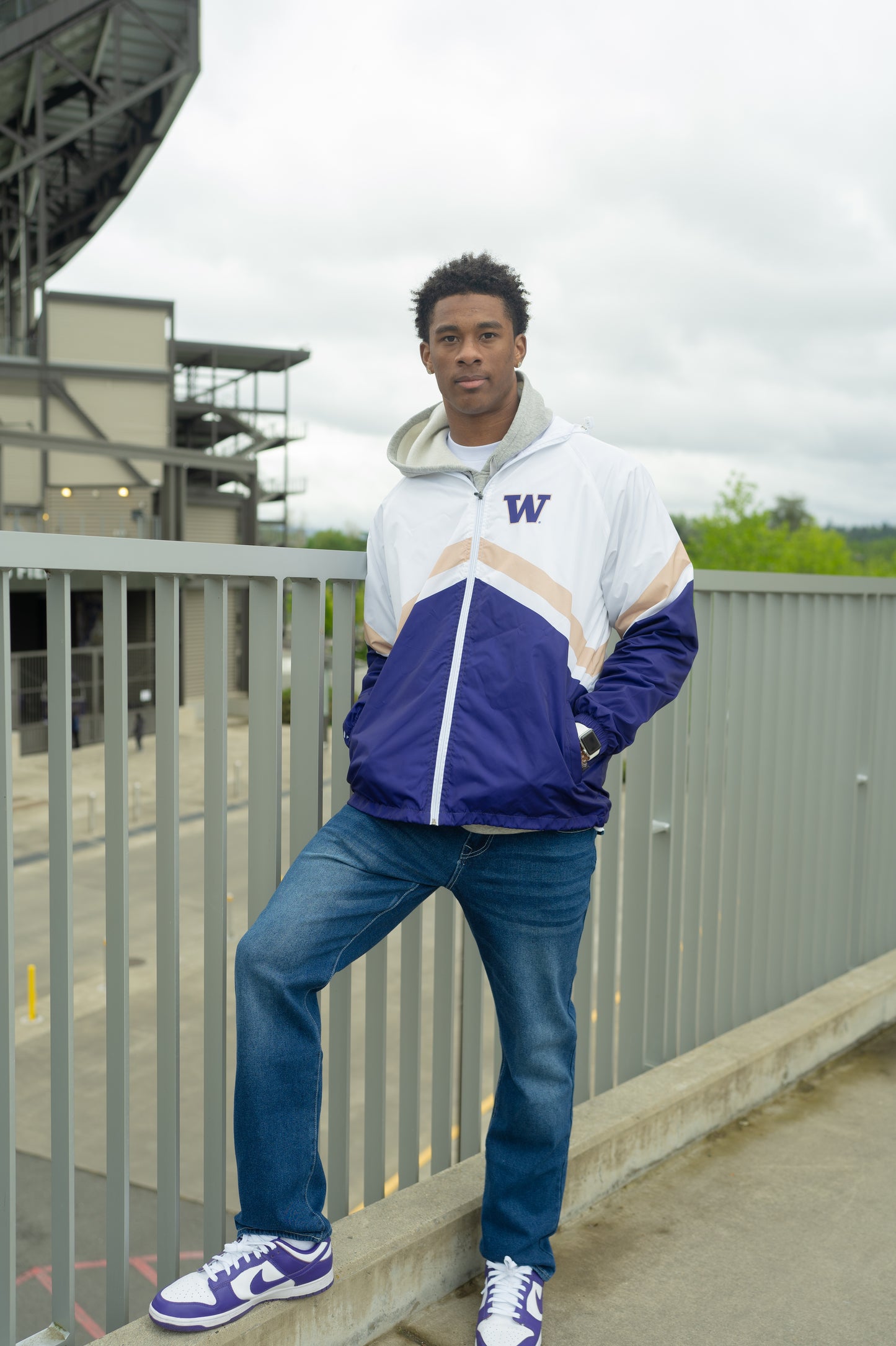 Washington Huskies Full Zip Windbreaker Jacket