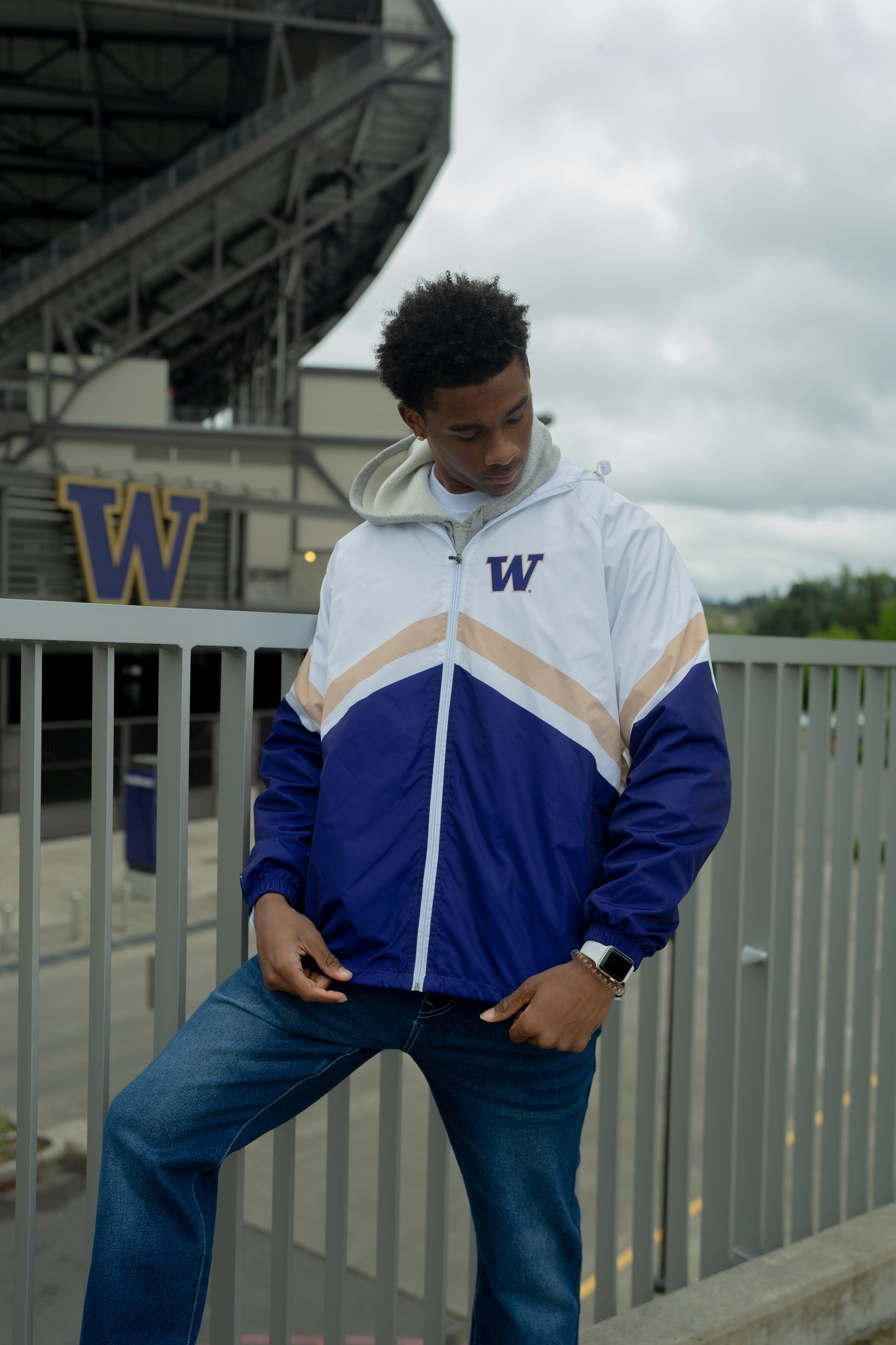 Washington Huskies Full Zip Windbreaker Jacket