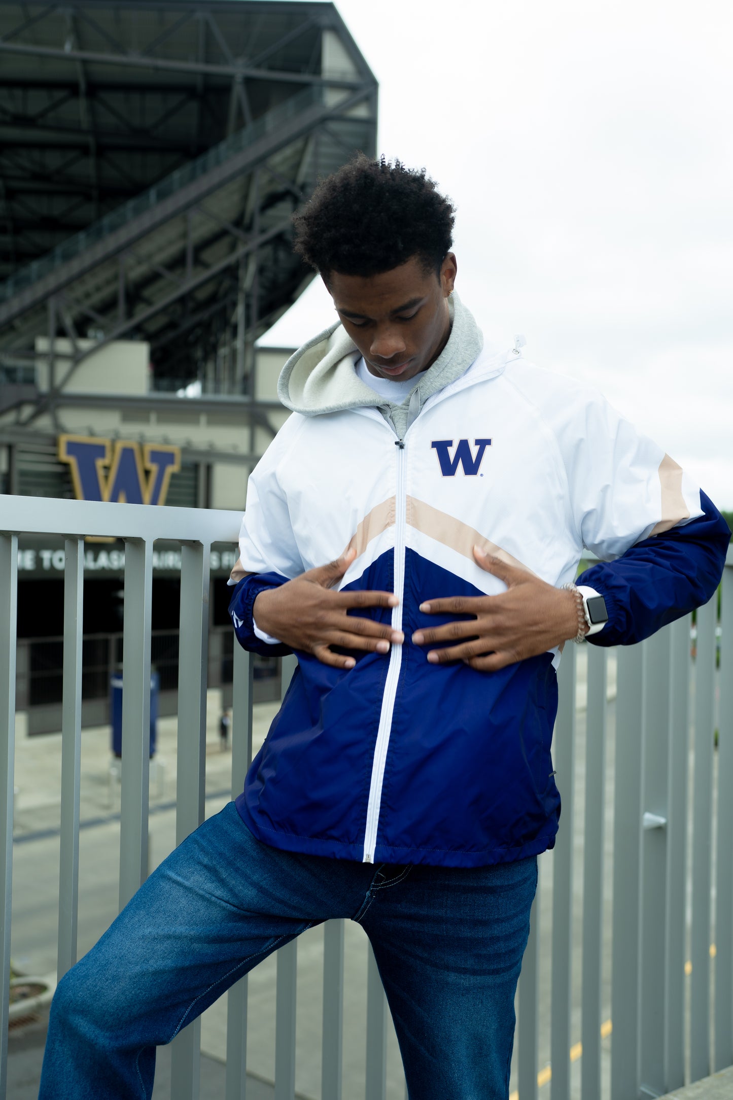 Washington Huskies Full Zip Windbreaker Jacket