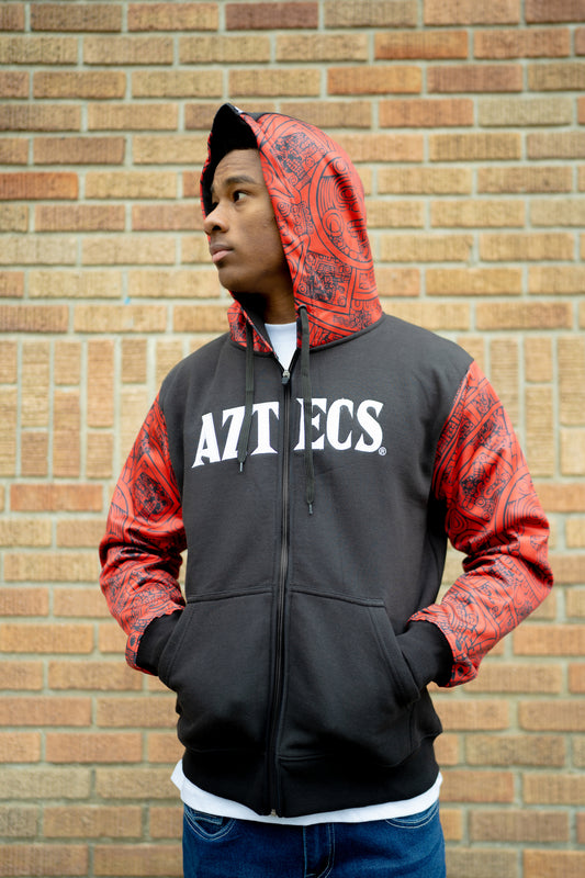 San Diego State SDSU Aztecs Men's Fleece Full Zip-Up Hoodie