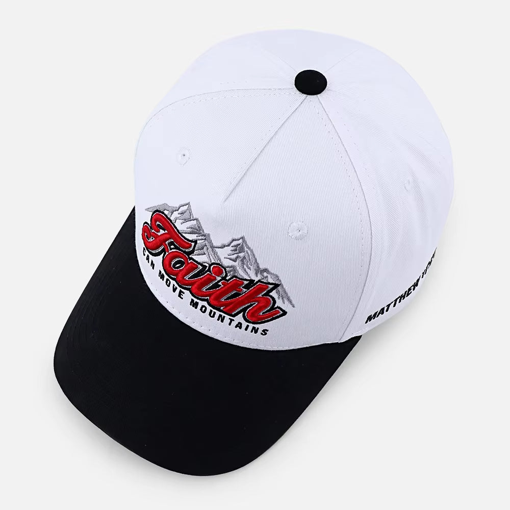 Faith Can Move Mountains Christian Trucker Hat – Matthew 17:20 Faith Snapback Cap