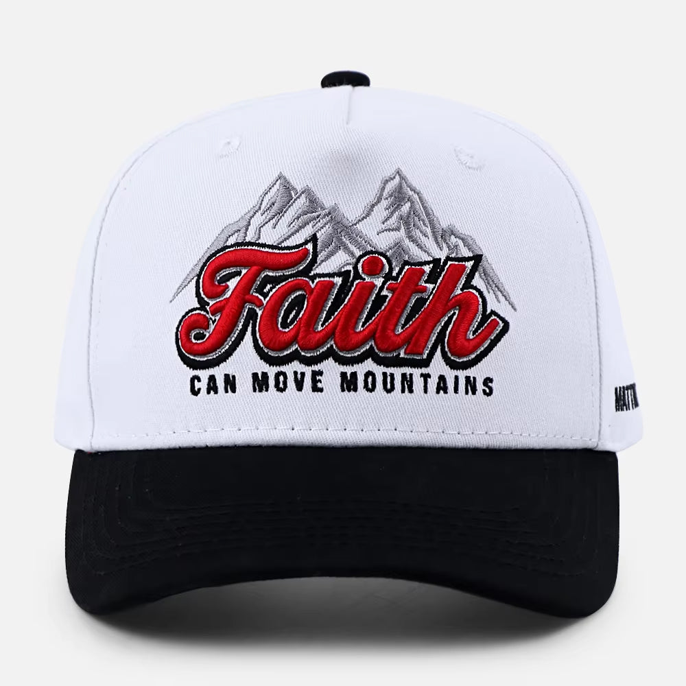 Faith Can Move Mountains Christian Trucker Hat – Matthew 17:20 Faith Snapback Cap