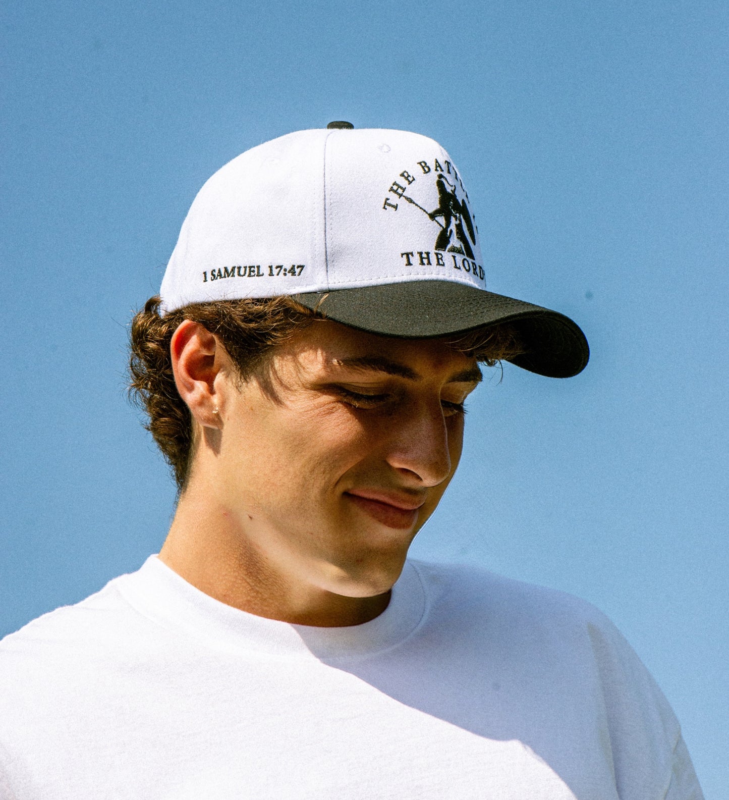 The Battle Is The LORD'S Christian Trucker Hat – 1 Samuel 17:47 Snapback Cap