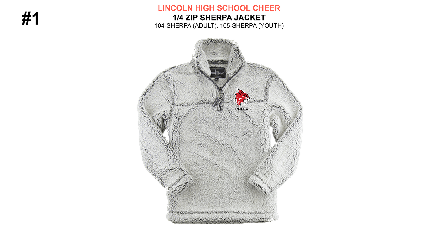 Lincoln Cheer Rain Jacket, Sherpa, TwinFlex Legging, TwinFlex Jacket, B-Ball Jersey
