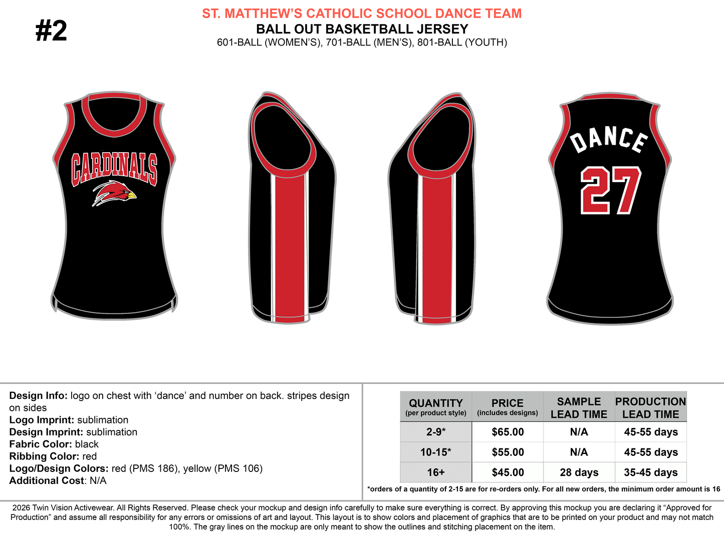 St. Matthew's Dance Jersey / Hoodie / Jogger Pant