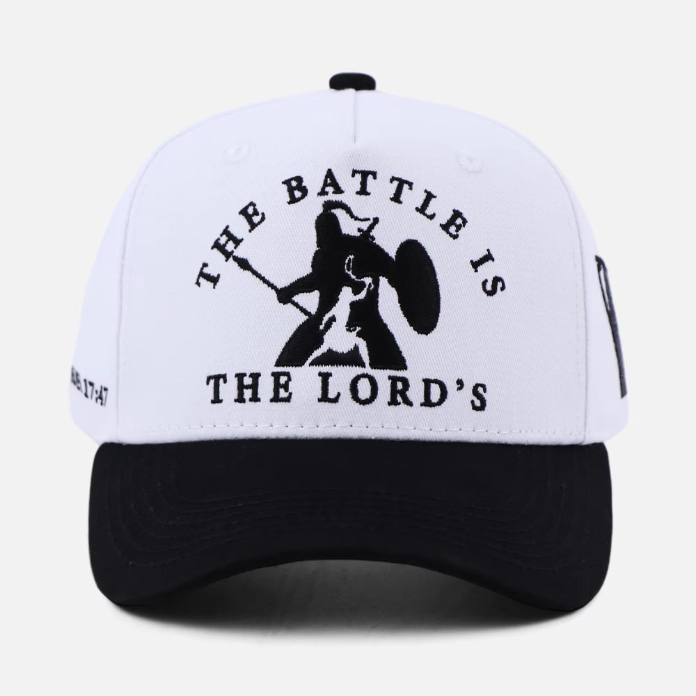 The Battle Is The LORD'S Christian Trucker Hat – 1 Samuel 17:47 Snapback Cap