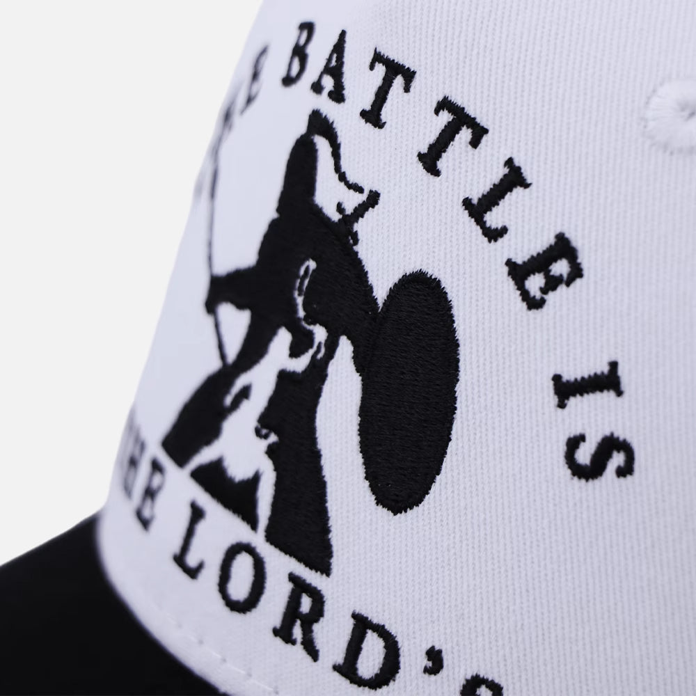 The Battle Is The LORD'S Christian Trucker Hat – 1 Samuel 17:47 Snapback Cap