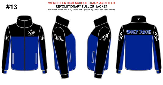 West Hills HS Track and Field Revolutionary Full Zip Jacket