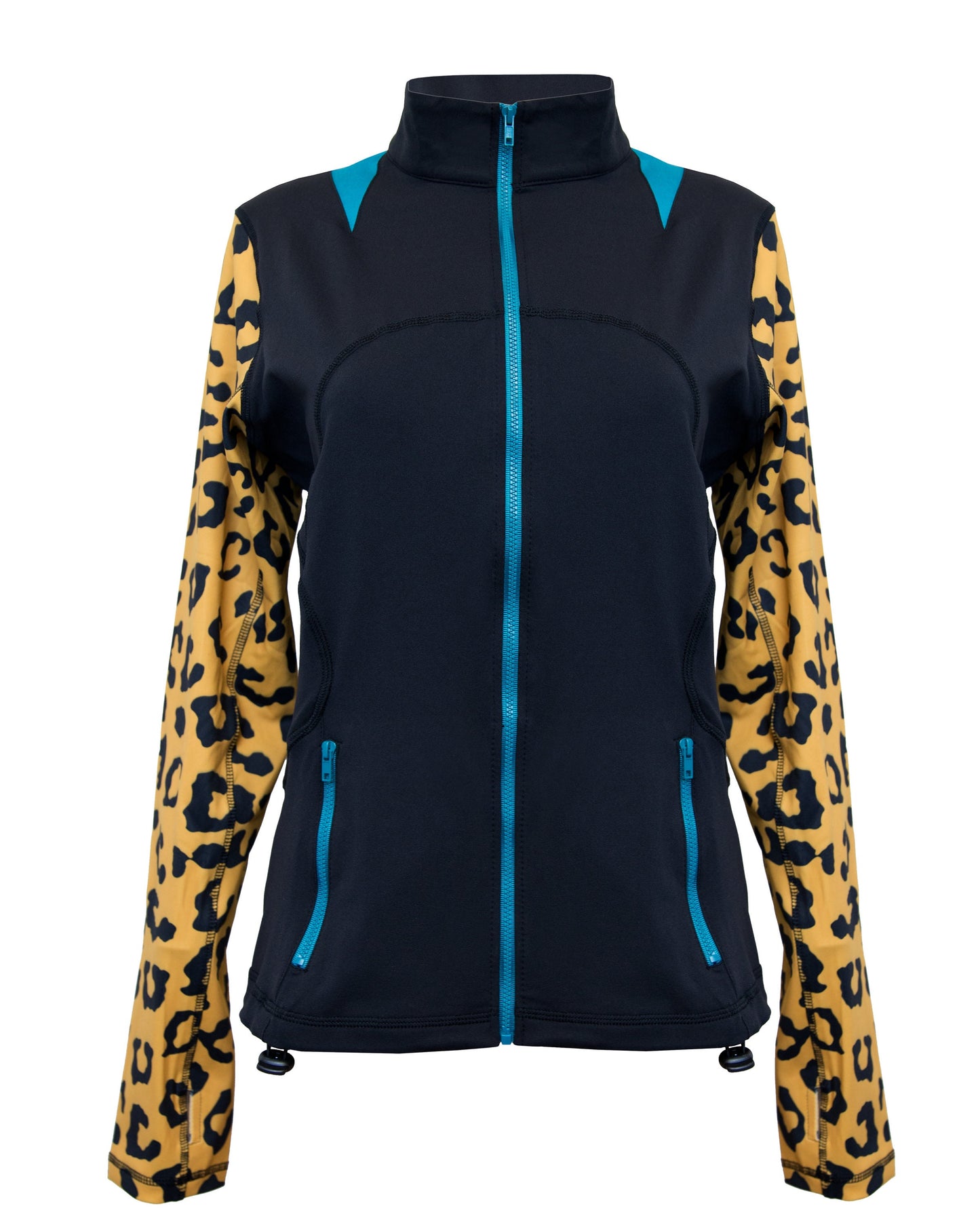 Leopard Print Women's Yoga Track Jacket