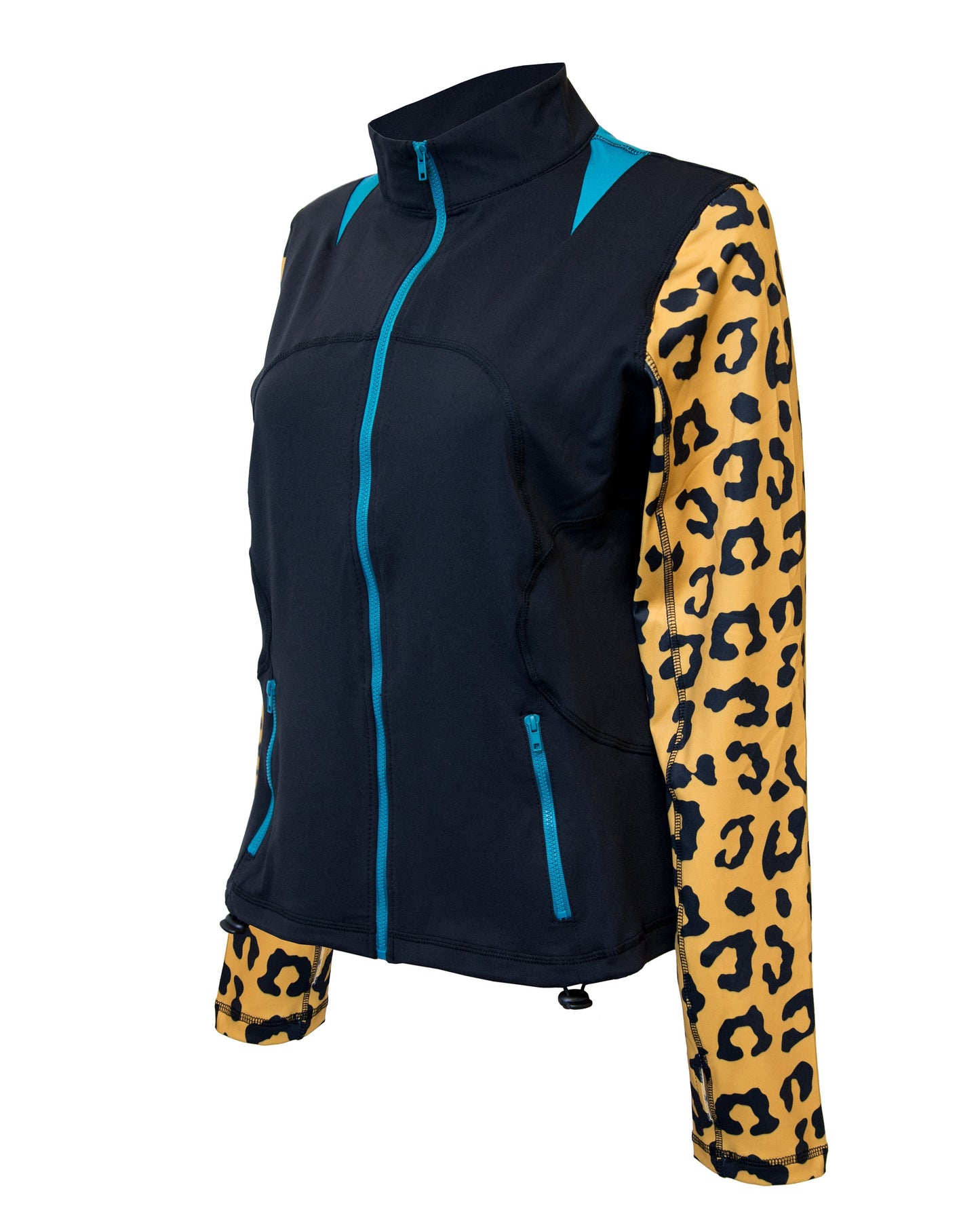 Leopard Print Women's Yoga Track Jacket