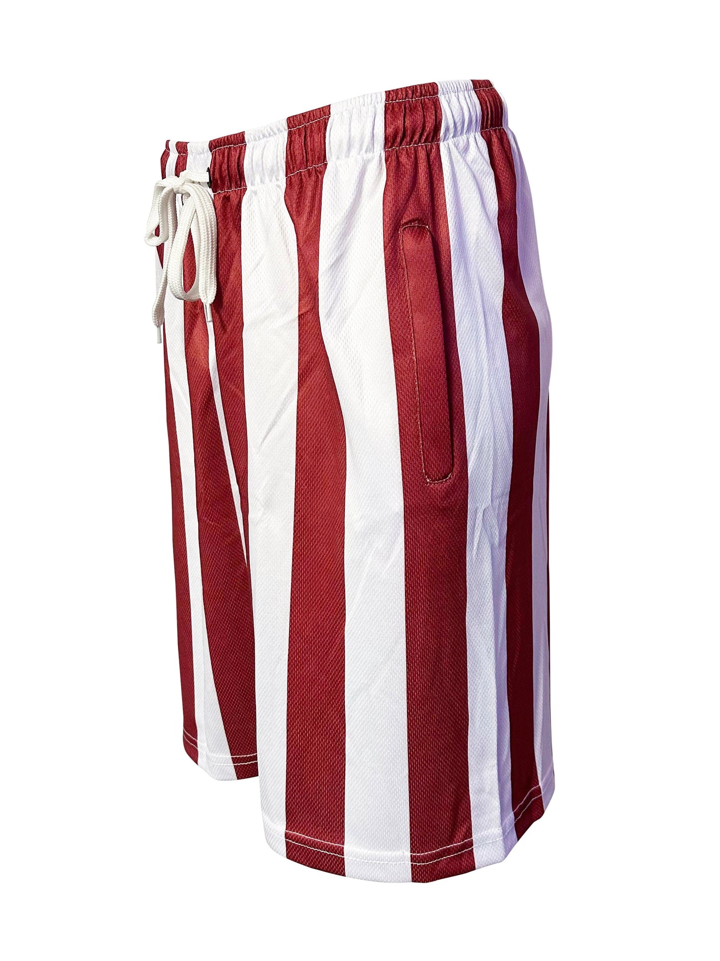 Candy Cane Striped Men's Mesh Shorts